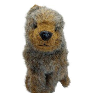 Purr-Fection by MJC Vintage Wolf Brown Tan Gray Plush Stuffed Animal 10 Inch